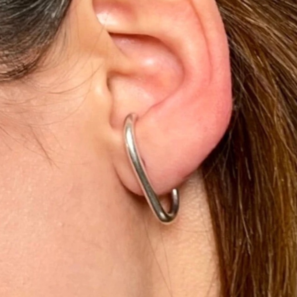 Elegant Silver Hoop Earrings